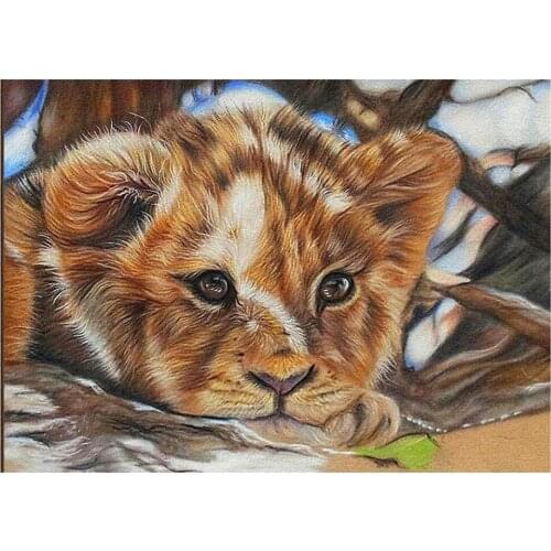 Dpsupr Full Square/Round Drill 5D DIY Diamond Painting "Animal Lion" Diamond Embroidery Cross Stitch Decor Christmas Gift