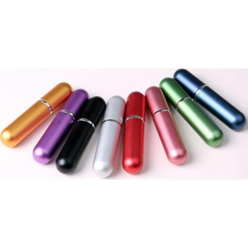 Wholesale 6ML mini refillable perfume atomizer metal aluminum empty spray bottle for travel