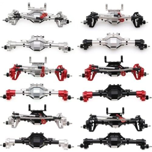 Front & Rear CNC Metal Portal Portal Axle Kit for Axial SCX10 II 90046 90047 313mm Wheelbase 1/10 RC Crawler Car Upgrade Parts