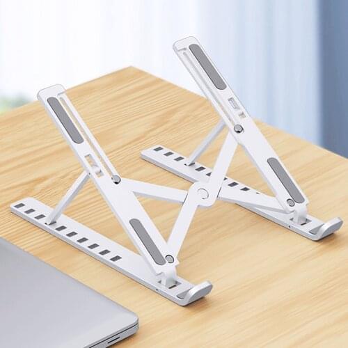 Aluminum Alloy Adjustable Laptop Stand Folding Portable for Notebook MacBook Computer Bracket Lifting Cooling Holder Non-slip