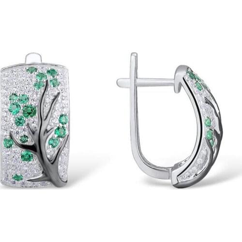 Luxury Women Earrings Set Flower Tree Crystal Stud Earing For Girls Fashion Jewelry Stainless Steel Gift 2020 Trendy