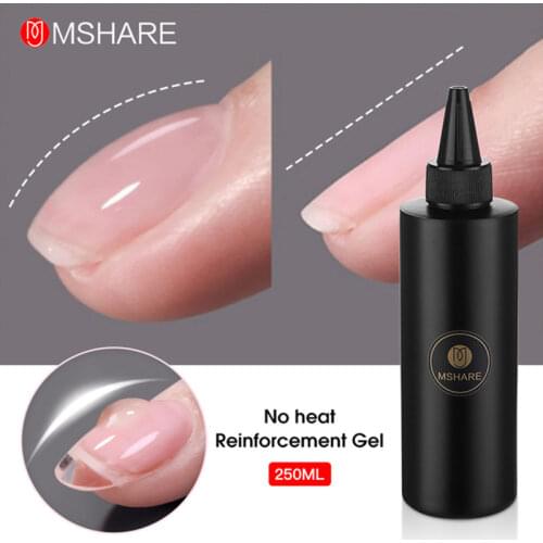 MSHARE Reinforcement Gel Self Leveling Build Nail Apex & C-Curve Builder Strengthen Alignment Base Soak Off 250g