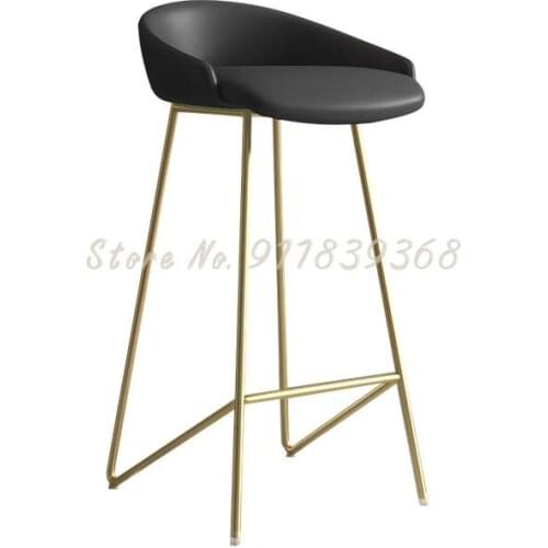 Iron Style Modern Simple Bar Desk Chair Home Net Red Nordic Milk Tea Coffee Shop Front Desk Luxury High Stool