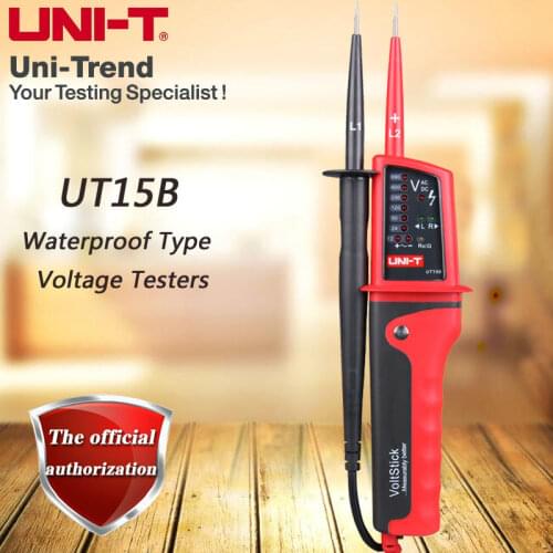UNI-T UT15B Waterproof Voltage Tester / On-Off Test / Single-piece Pen Measurement / Low Battery Display