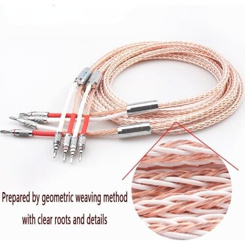 Xangsane OCC 8TC speaker cable fever speaker amplifier HiFi connection cable Y-Y / Banana plug-Banana plug / Y-Banana plug