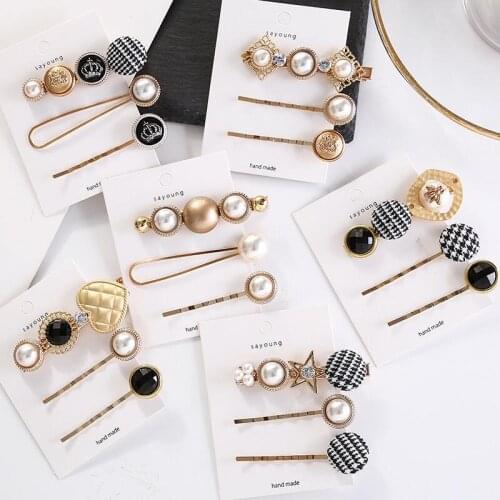 3Pcs/Set Pearl Hair Clips Swallow Gird Women Hairpins Barrette Bobby Pins Hairgrip 2019 Newest Hair Clip For Girls Accessories
