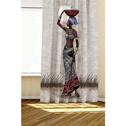 African Pattern Backdrop Curtain Single