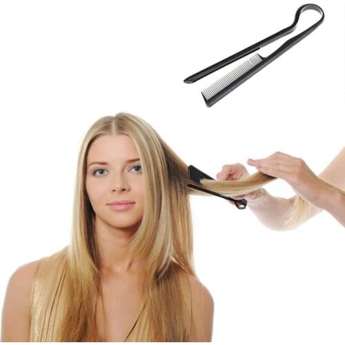 1Pc Fashion V Type Hair Straightener Comb Hair Curler Beauty Care Healthy Beauty DIY Salon Hairdressing Styling Tool Comb