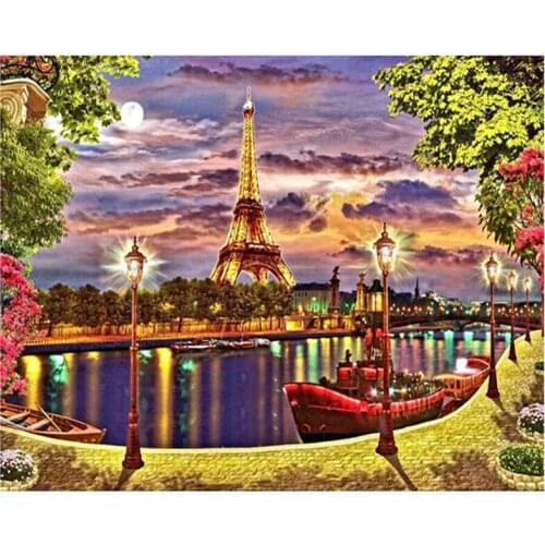 100% Full 5D Diy Daimond Painting "Night light world" 3D Diamond Painting Round Rhinestone Diamant Painting Embroidery Carton