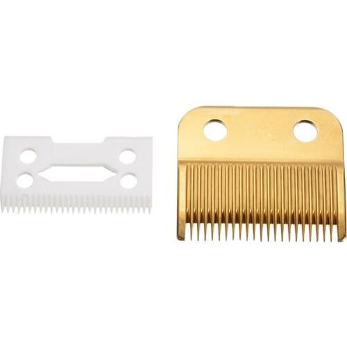 2pcs Ceramic Blade Cutter for Andis Wahl Magic Clip 2-Hole Clipper Fit Most Hair Clipper Hair Trimmer Beard Blade Hair Removal