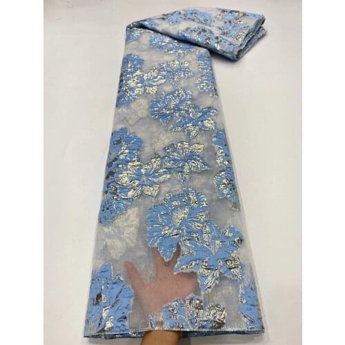 2021 African Lace Fabric High Quality Jacquard Brocade Material French Organza Cloth Nigerian Tulle Net Material Tissus POZ22