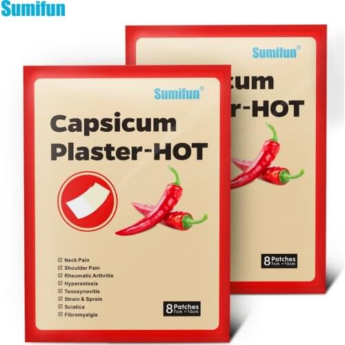 Sumifun 24/40Pcs Hot Capsicum Plaster Pain Relief Patch Chinese Medical for Joints Pain Relieving Stickers D0655