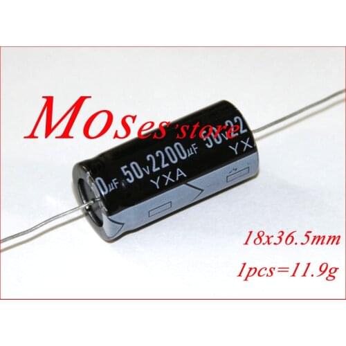 50v 2200uf 100% New Axial 18x36mm