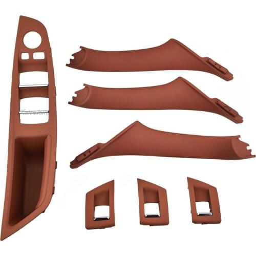 7pcs For BMW 5 series F10 F11 F18 2010-2017 Only Left Hand Drive ABS Car Interior Inner Door Handle Plate Decorative Cover