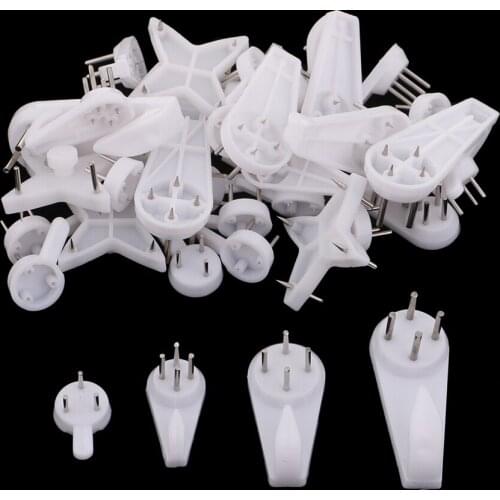 80x Hooks Hangers Seamless Hooks No Trace Mirror Hangers Home Supplies