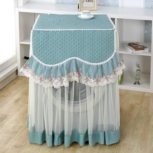 Washing Machine Cover Elegant Durable Anti Dust Romantic Home Full Wrap Protection Decorative Wear Resistant Visible Lacy