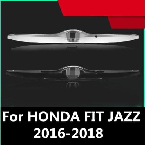 For HONDA FIT JAZZ 2016-2018 Rear Trunk Tailgate Trim Door Molding Boot Garnish Bezel Cover Exterior decoration Auto Accessories