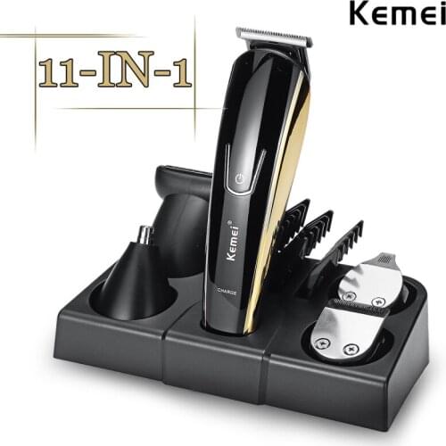 Kemei USB Electric Hair Nose Trimmer Clipper Cordless Body Beard Shaver Remover Razor For Men