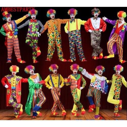 Hot 2017 Cosplay Halloween costume clown circus clown costume Adult Clothing Masquerade Costume Lovers clothing AMBESTPARTY