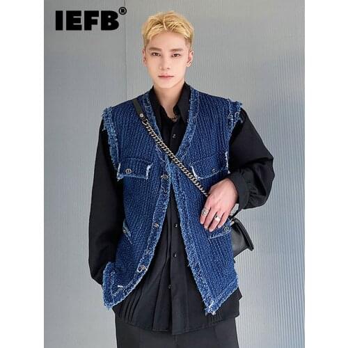 Мужские джинсовые жилеты IEFB China At AliExpress