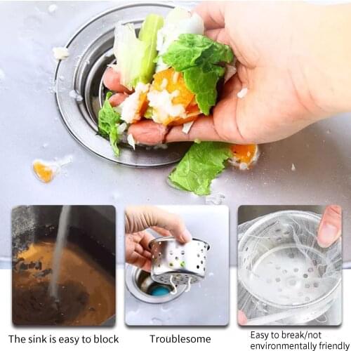 Sewer filter with deodorant filter cover, stainless steel sink, filter to collect garbage, anti-blocking kitchen and bathroom