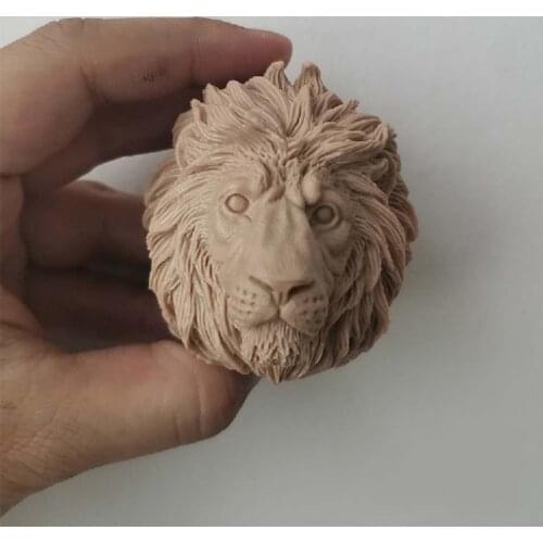 1/6 Animal Lion Unpainted Head Models Toys Gifts Collections