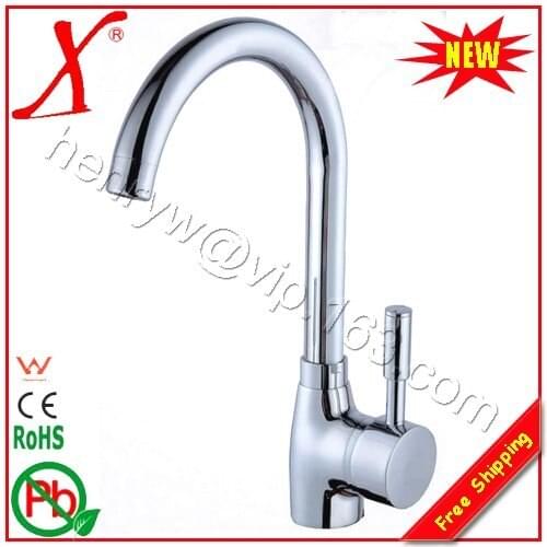 X8510K2 - Deck Mounted Chrome Finish Brass Material Hot & Cold Water Kitchen Faucet