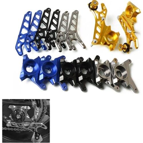Left & Right CNC Aluminum Rear Wheel Axle Stand Pick Up Hook Set For Yamaha FZ MT 07 FZ07 MT07 FZ-07 MT-07 2014-2017