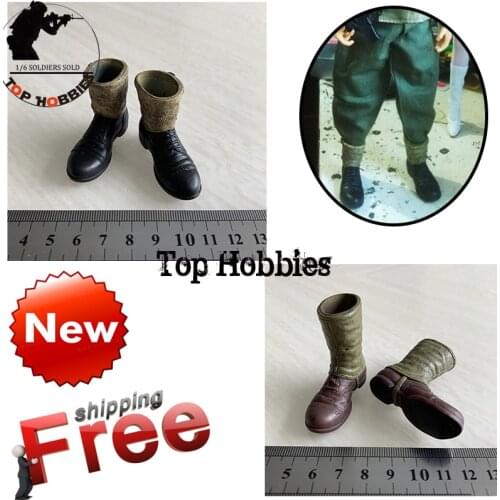 1/6 Scale WWII US Army Military Leggings Boots Model Ranger Soldier Shoes for 12Inch Male Soldier Action Figure Toys Doll