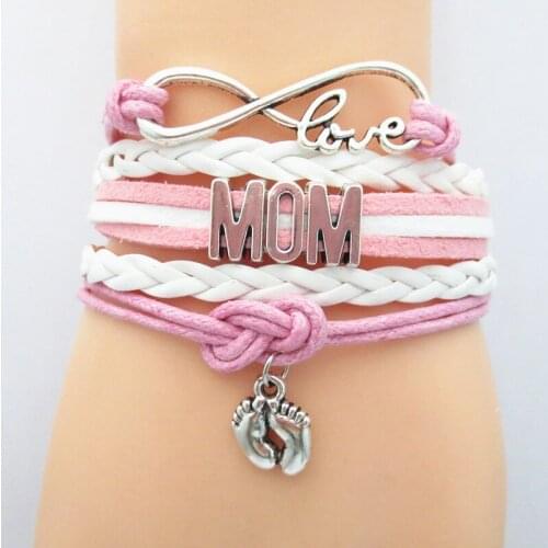 Fashion love mom bracelet charm handmade mom bracelets for boys and girls gift mom bangle