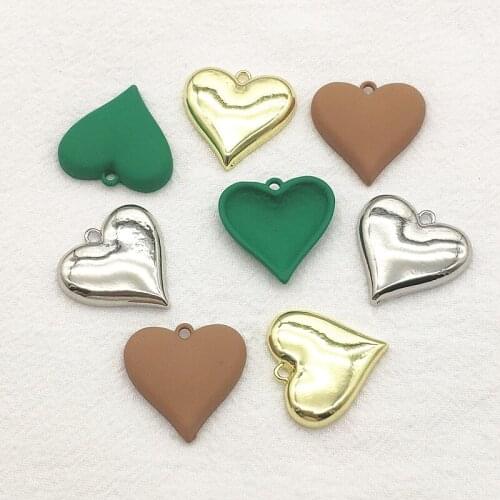 New arrival! 23mm 50pcs Zinc Alloy Pendant Heart Charm for Jewelry Earrings Necklace DIY Parts,Jewelry Findings & Components