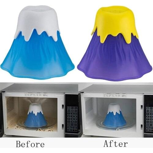 Microwave Oven Cleaner Erupting Volcano Shape Steam Cleaner Easy Cleaning in Minutes Cleaning Tool Home Kitchen _WK