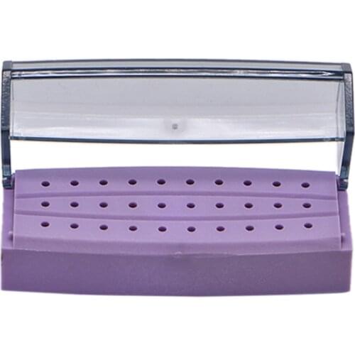 30 Holes Dental burs Drill Holder Plastic Bur Block Drill Placement Box Sterilizer Box Dentist instrument Autoclave Disinfection