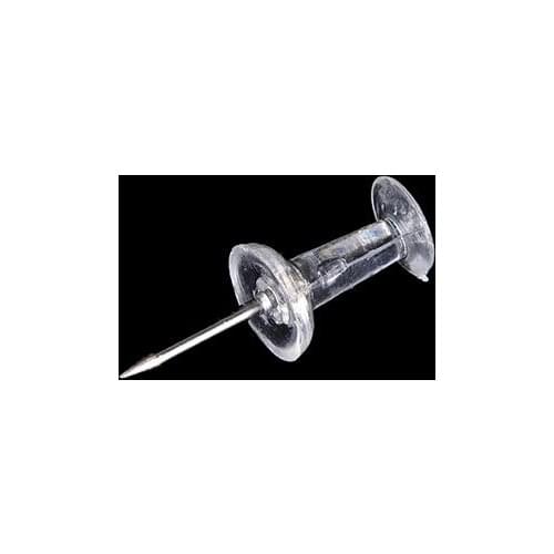 40pc Transparent Clear-Coloured Push Drawing Pins for Notice Cork Board Map Hole