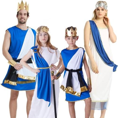 Halloween Family kid boy men King God The Zeus Costume Adult girl Greece Angle princess Carnival Party Fancy Cosplay Clothes