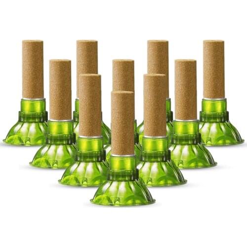 SHARE HO 6pcs Reuse Green Base And Cover + 50pcs Mini Moxa Stick And Glue Paper Chinese Moxibustion Acupuncture Tube Stickers