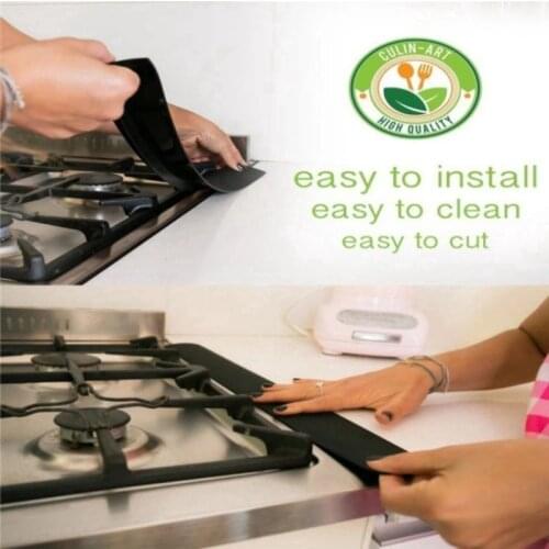Kitchen Silicone Stove Counter Gap Cover Heat Resistant MatOil/Dust/Water Proof Seal Easy Clean Spills Between Counter