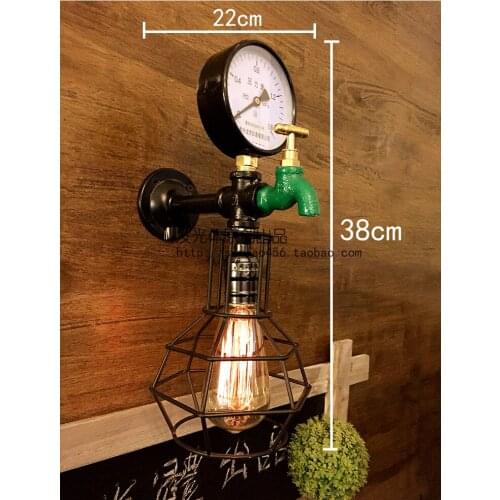 Retro Loft Style Water Pipe Lamp Edison Wall Sconce Antique Vintage Wall Light Fixtures For Home Industrial Lighting Lampara