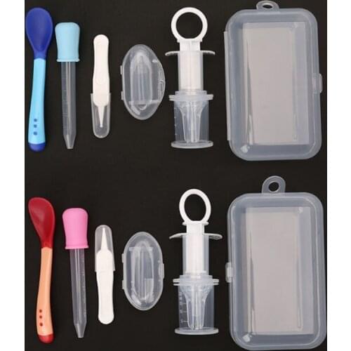 Baby care 5pcs Newborn Baby Kids Medicine Dispenser Dropper Toothbrush Health Care Kit