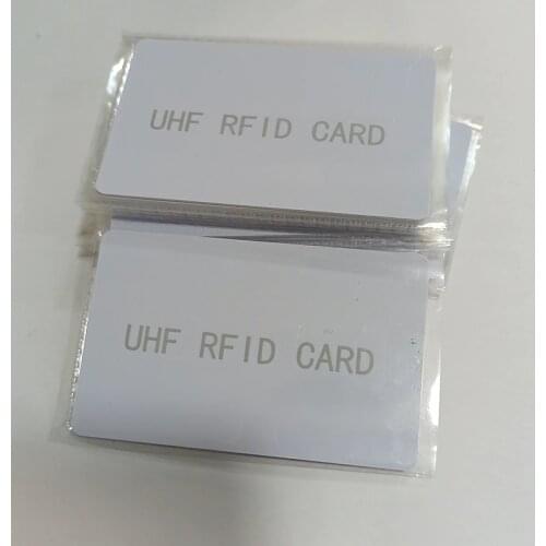 Rfid UHF 6C White PVC PET Card Standard Passive Non-contact Long-Distance Electronic tag H3 Chip size85.5*54*0.84