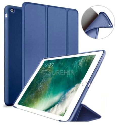 SUREHIN Nice tpu silicone soft back smart leather case for apple 2017 ipad 2018 case cover 9.7 new+slim+full protective+magnetic