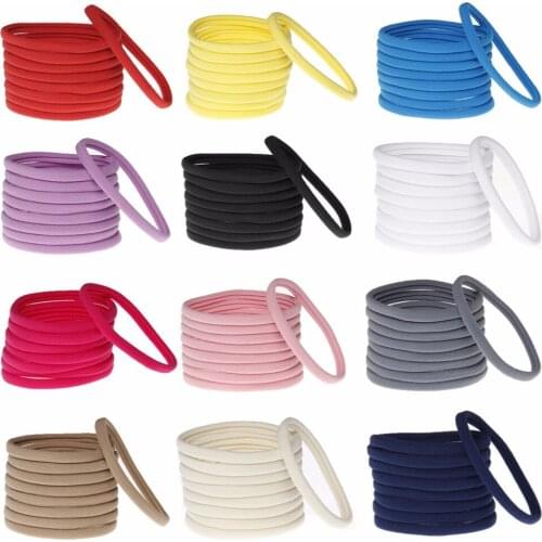 Girl Elastic Solid Candy Color Hair Band Seamless Skinny Headband Scrunchie