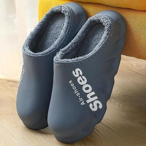 New Fashion 2021 Woman Keep Warm Outside Slippers EVA Warm Fur Slippers Plush Slipper Indoor Floor Shoes for Female Winter Mules