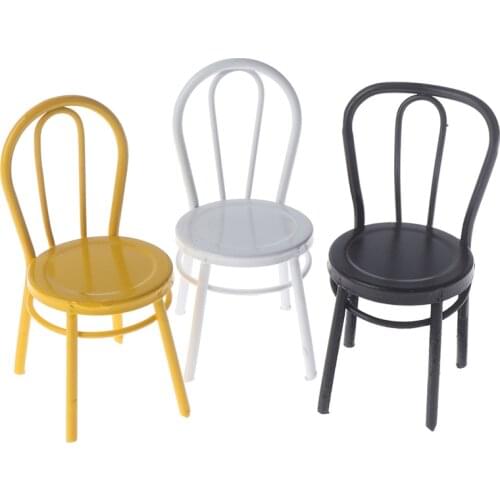 1/12 Dollhouse Miniature Furniture Metal Chair Doll House Accessories