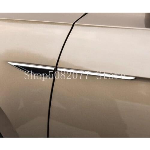 1pair=4pcs Chrome & Black Blade Fender Badge for Volkswagen Passat 2019 2020 Car Styling Side Door Sticker (no Logo )top Quality