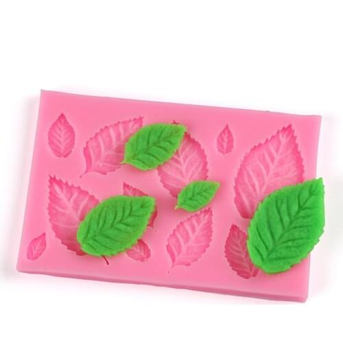 1 piece DIY Tree leaf Press Molding Foil Mold Silicone Mold Cake Decor Fondant Cake 3D Leaves Silicone Mould