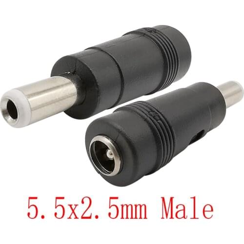 10/5pcs DC Adapter Plug Jack Converter 5.5mm x 2.1mm Female Jack to 5.5mm x2.5 mm Male Plug DC Power Jack Plug Connector