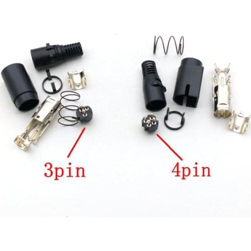 2pcs 3 pin/4pin TFT LCD Flatscreen TV 12V DC DIN Plug TV supply connector