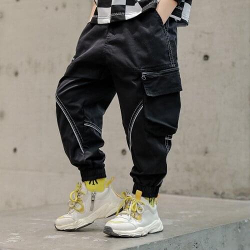 2021 With Pocket Spring Autumn Casual Pants Boys Kids Trousers Children Clothing Teenagers Sport In Stock High Quality