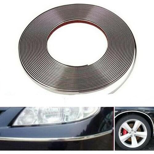 32ft Chrome Trim Molding Car Roof Door Side Decorate Protector Strips 6mm Chrome Moulding Trim Strip